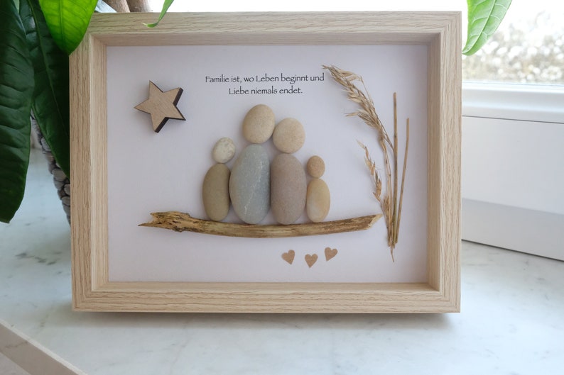 Steinbild Familie