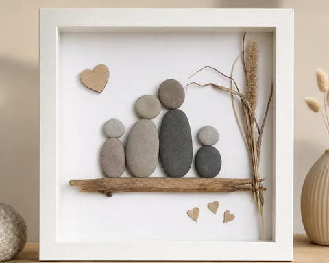 Steinbild Familie